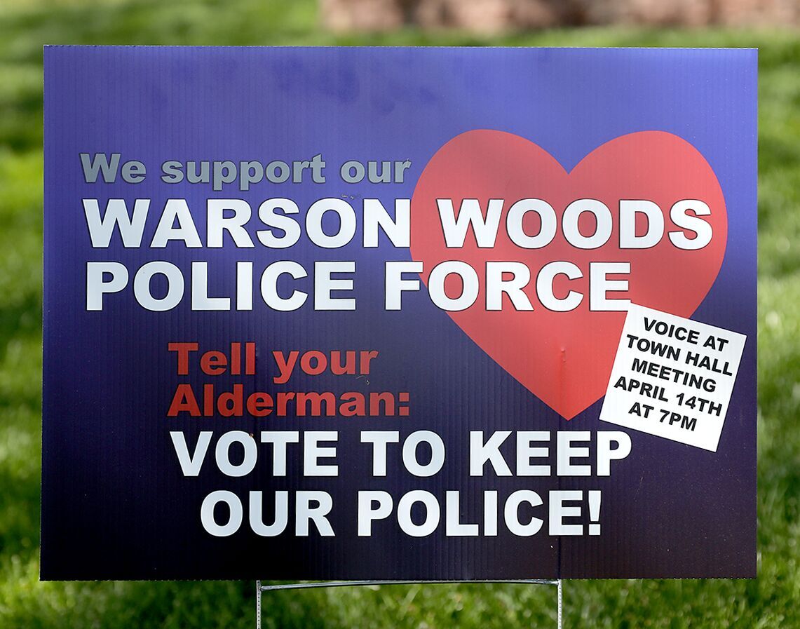 warson woods police support signs